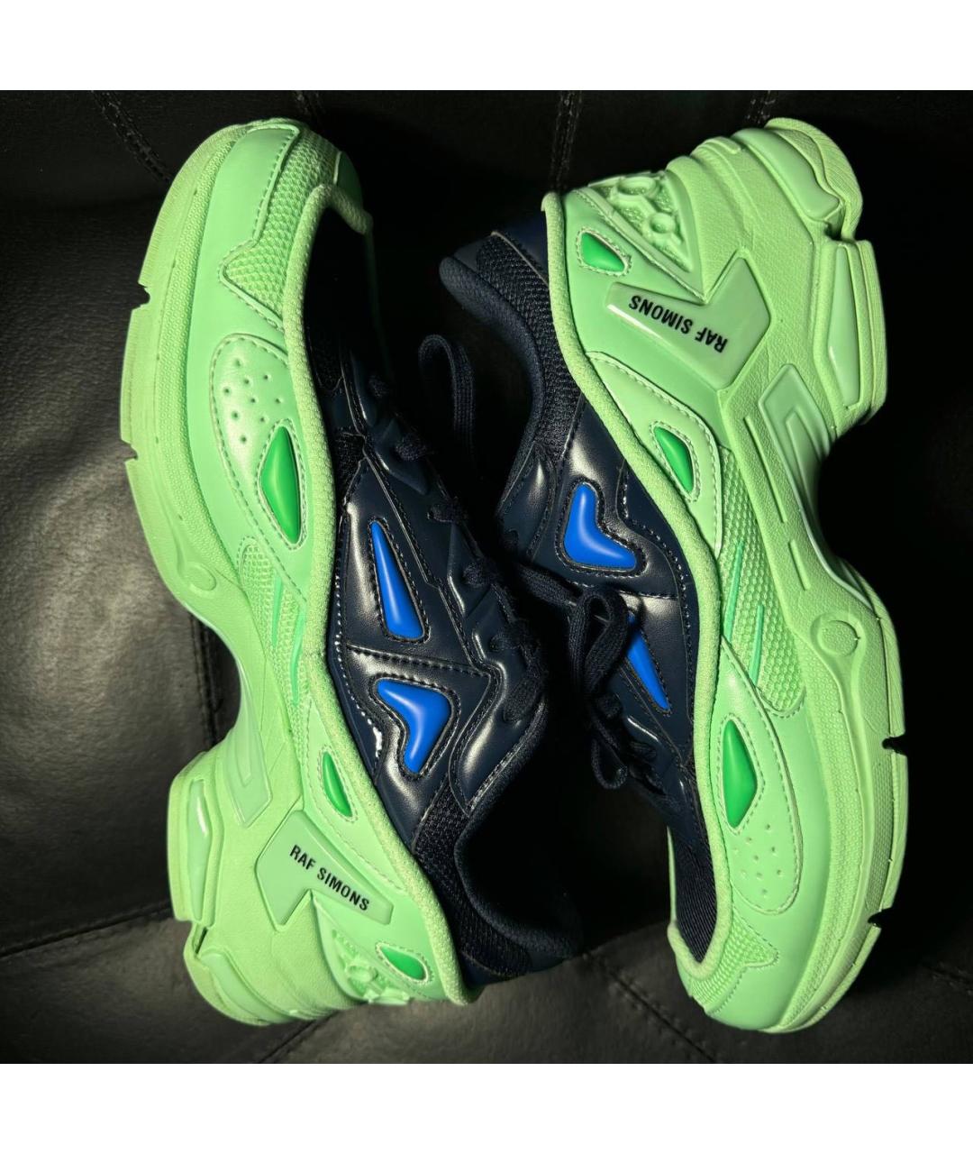 RAF SIMONS Зеленые текстильные низкие кроссовки / кеды, фото 5