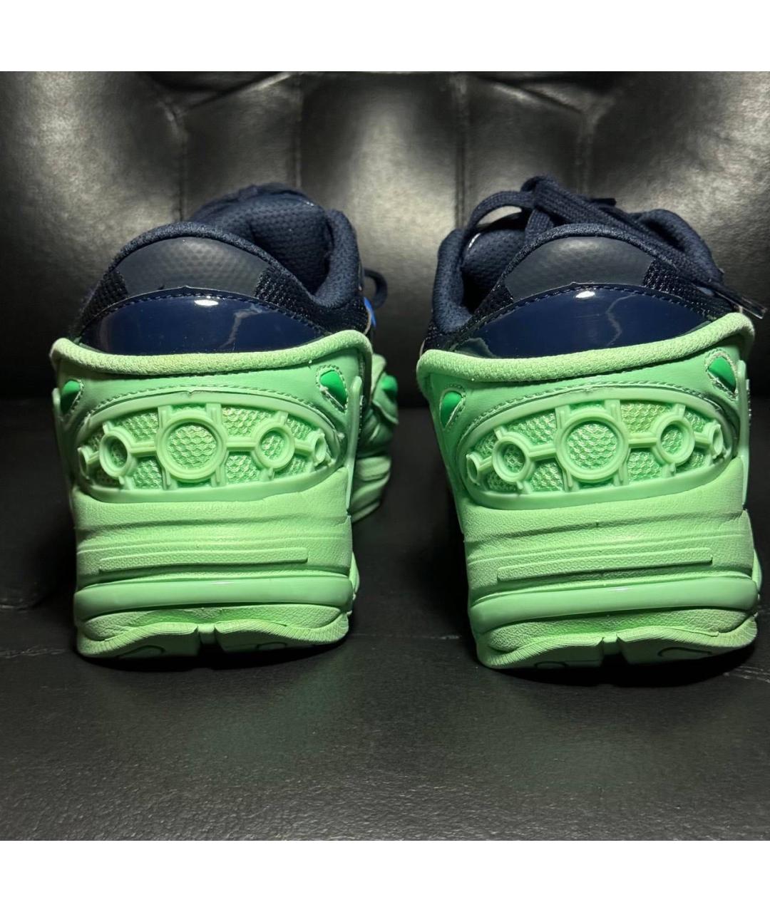 RAF SIMONS Зеленые текстильные низкие кроссовки / кеды, фото 2