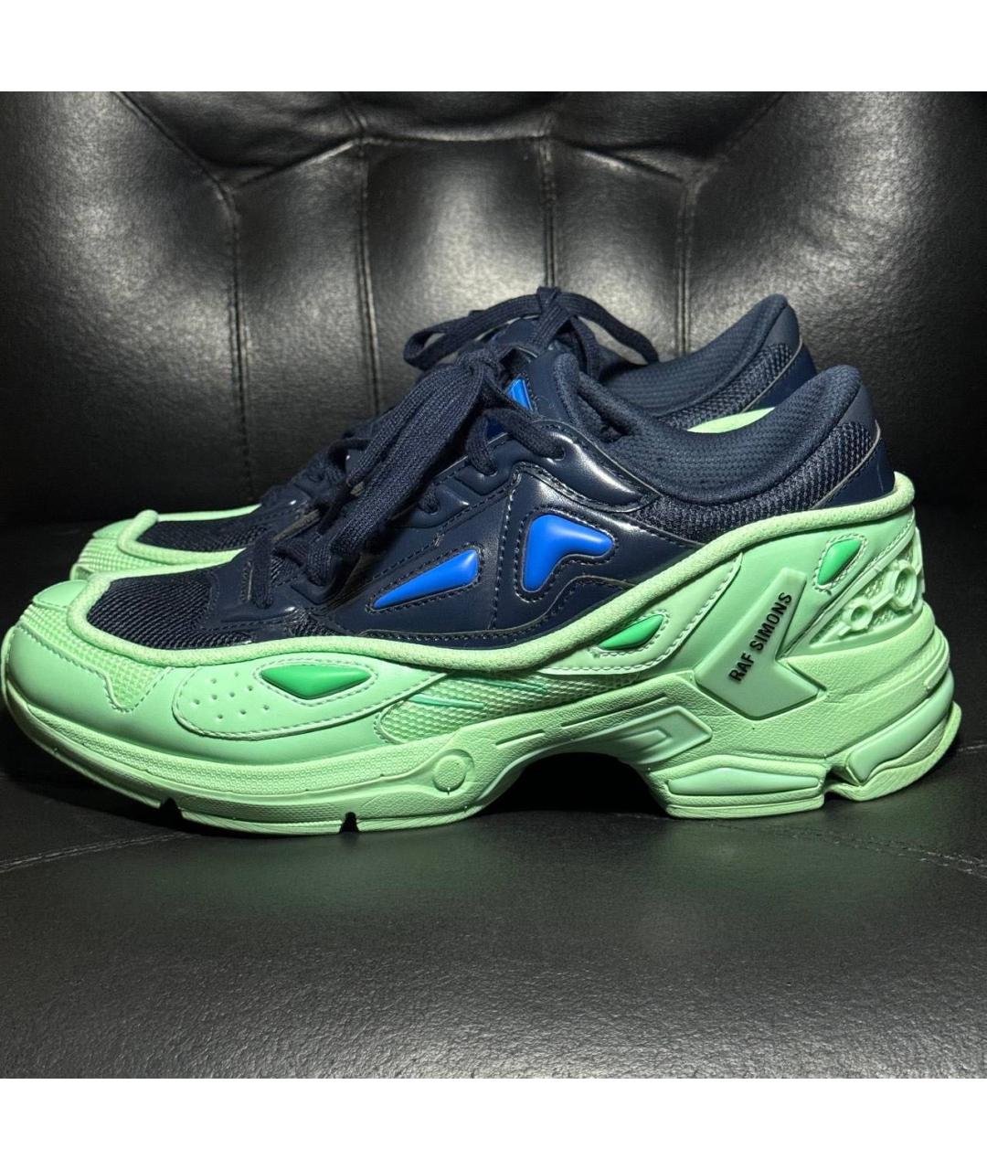 RAF SIMONS Зеленые текстильные низкие кроссовки / кеды, фото 3