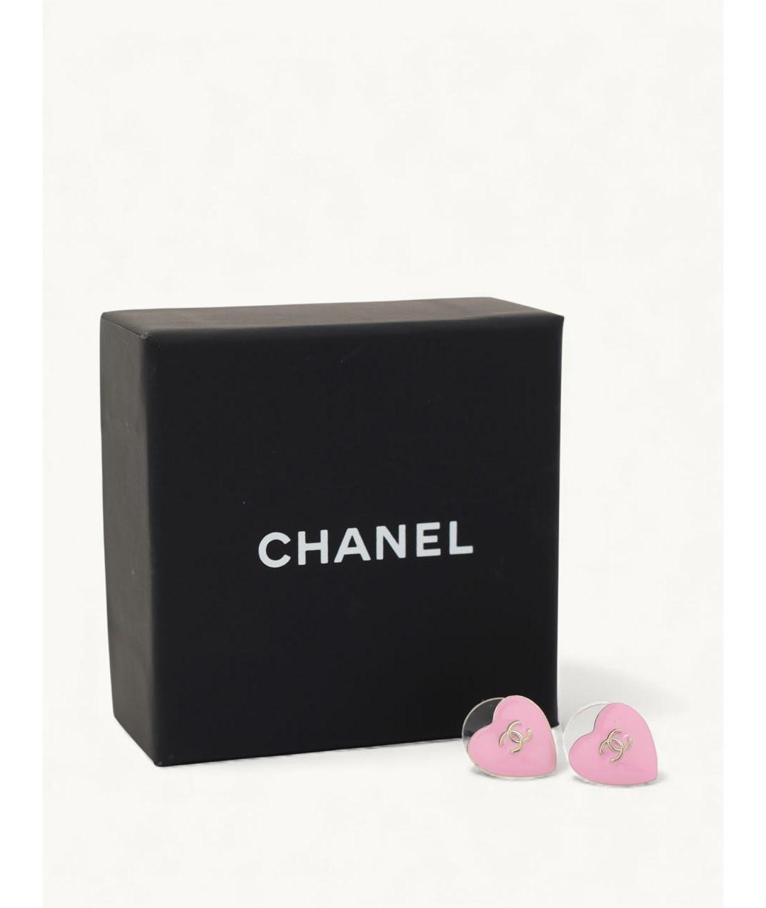 CHANEL Розовые серьги, фото 4