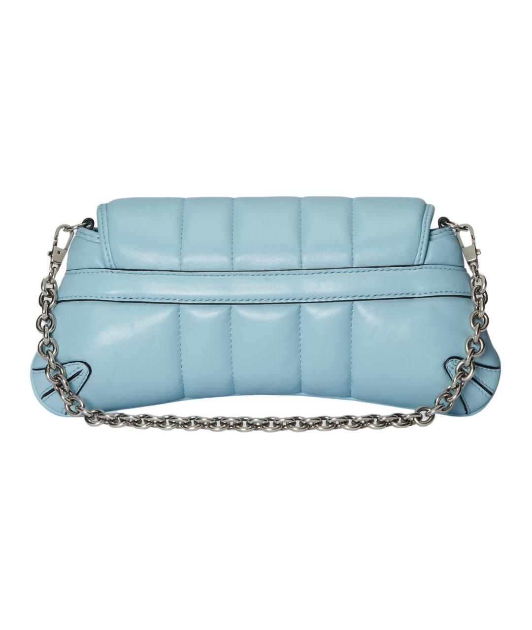 GUCCI Голубая кожаная сумка через плечо, фото 5