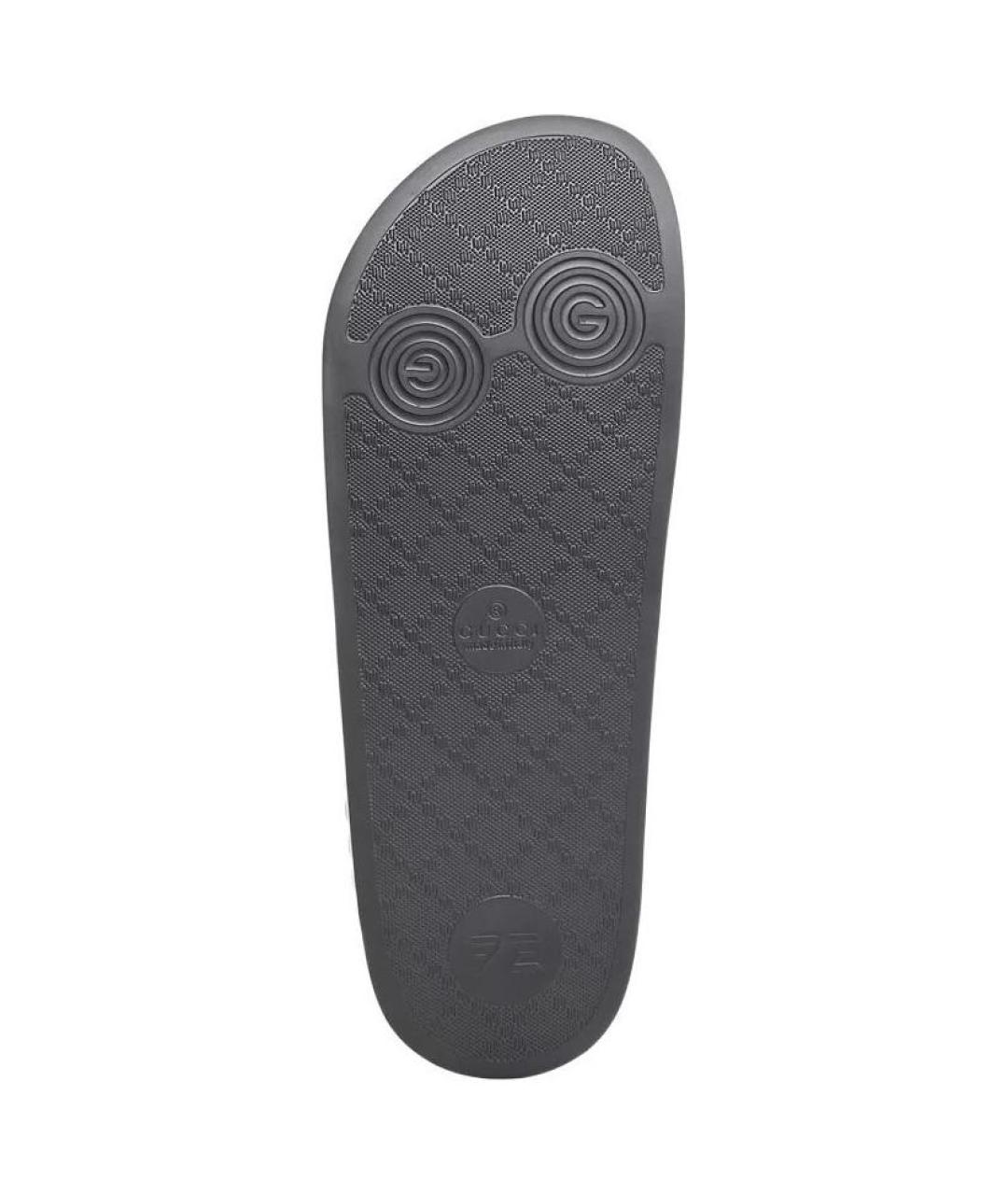 GUCCI Черные шлепанцы, фото 5