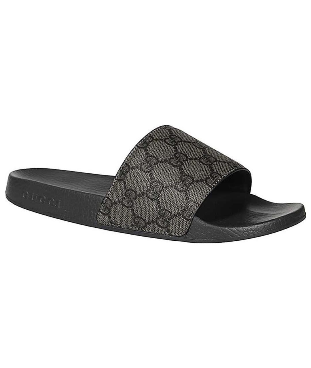 GUCCI Черные шлепанцы, фото 3