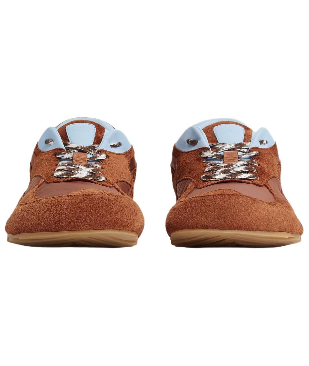 BOTTEGA VENETA Оранжевое низкие кроссовки / кеды, фото 3