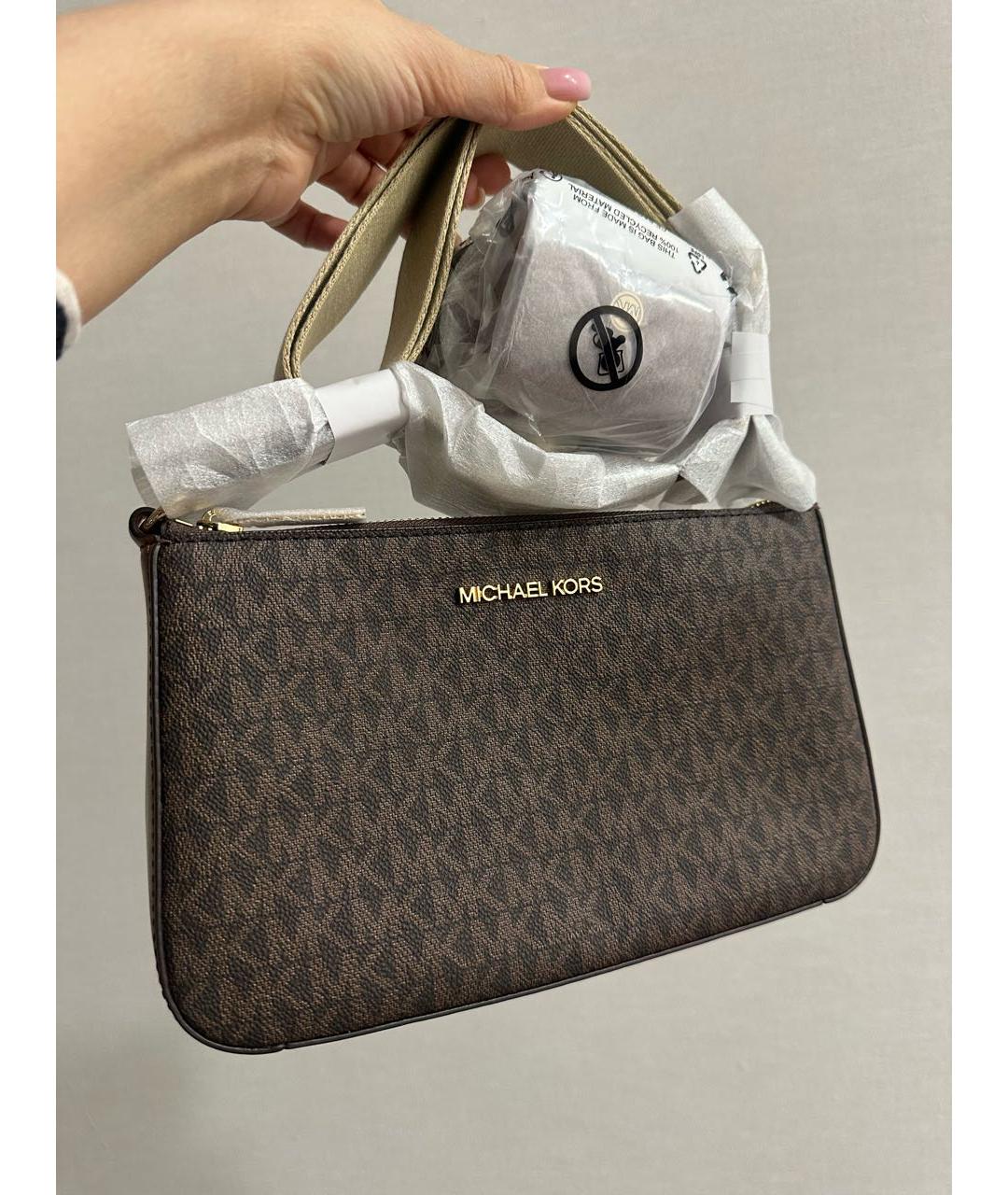 MICHAEL MICHAEL KORS Коричневая сумка через плечо, фото 2