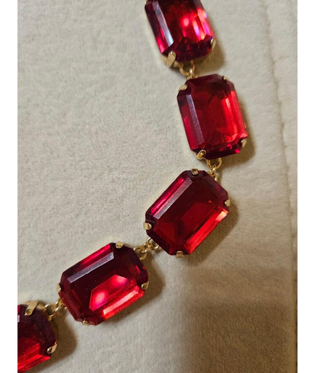 WEEKEND MAX MARA Красное металлическое колье, фото 6