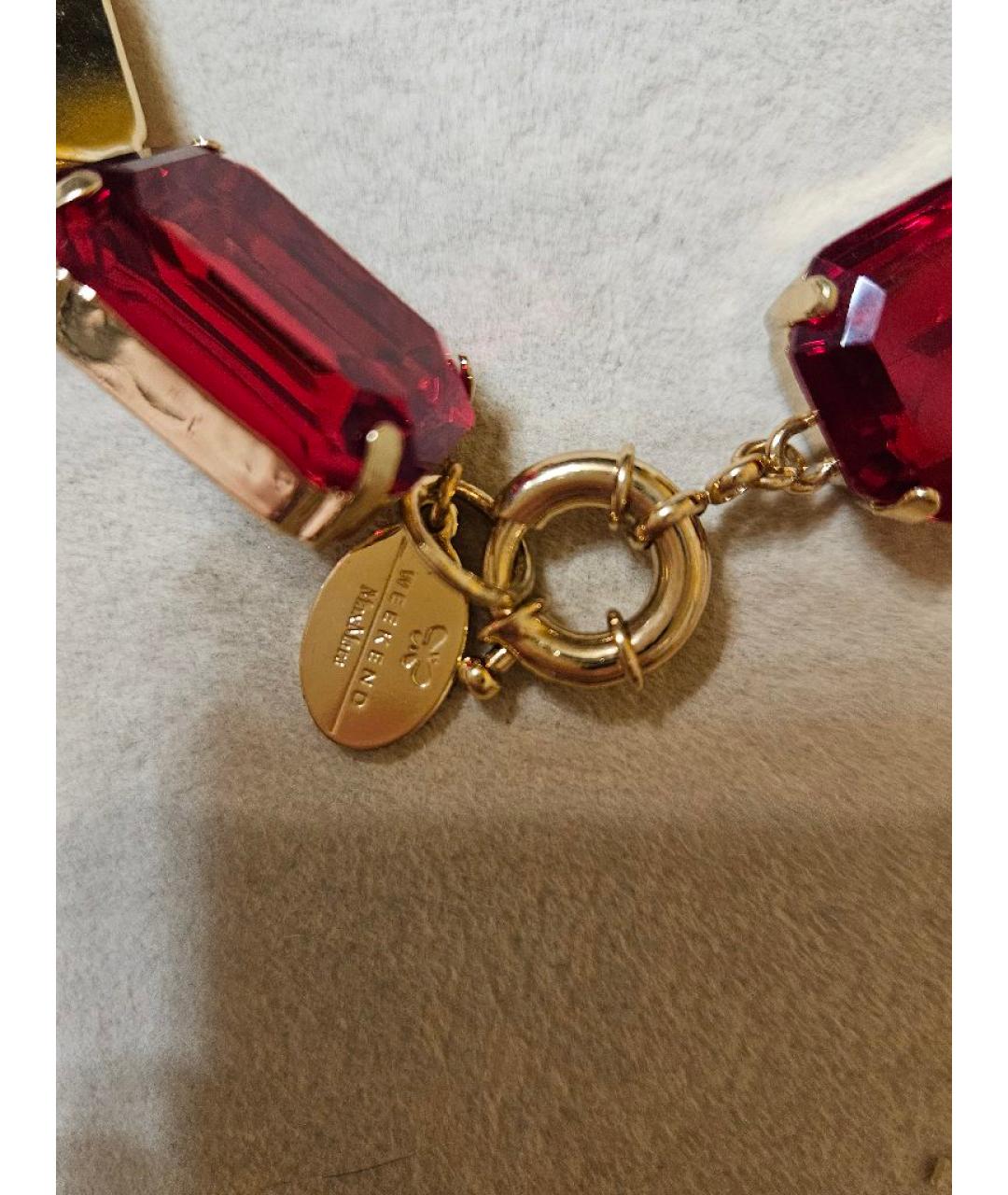 WEEKEND MAX MARA Красное металлическое колье, фото 7