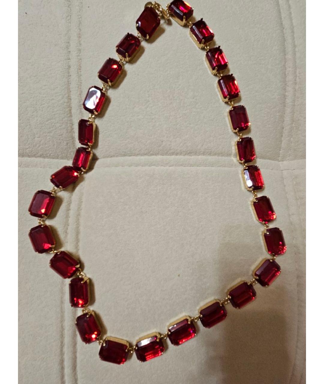 WEEKEND MAX MARA Красное металлическое колье, фото 8