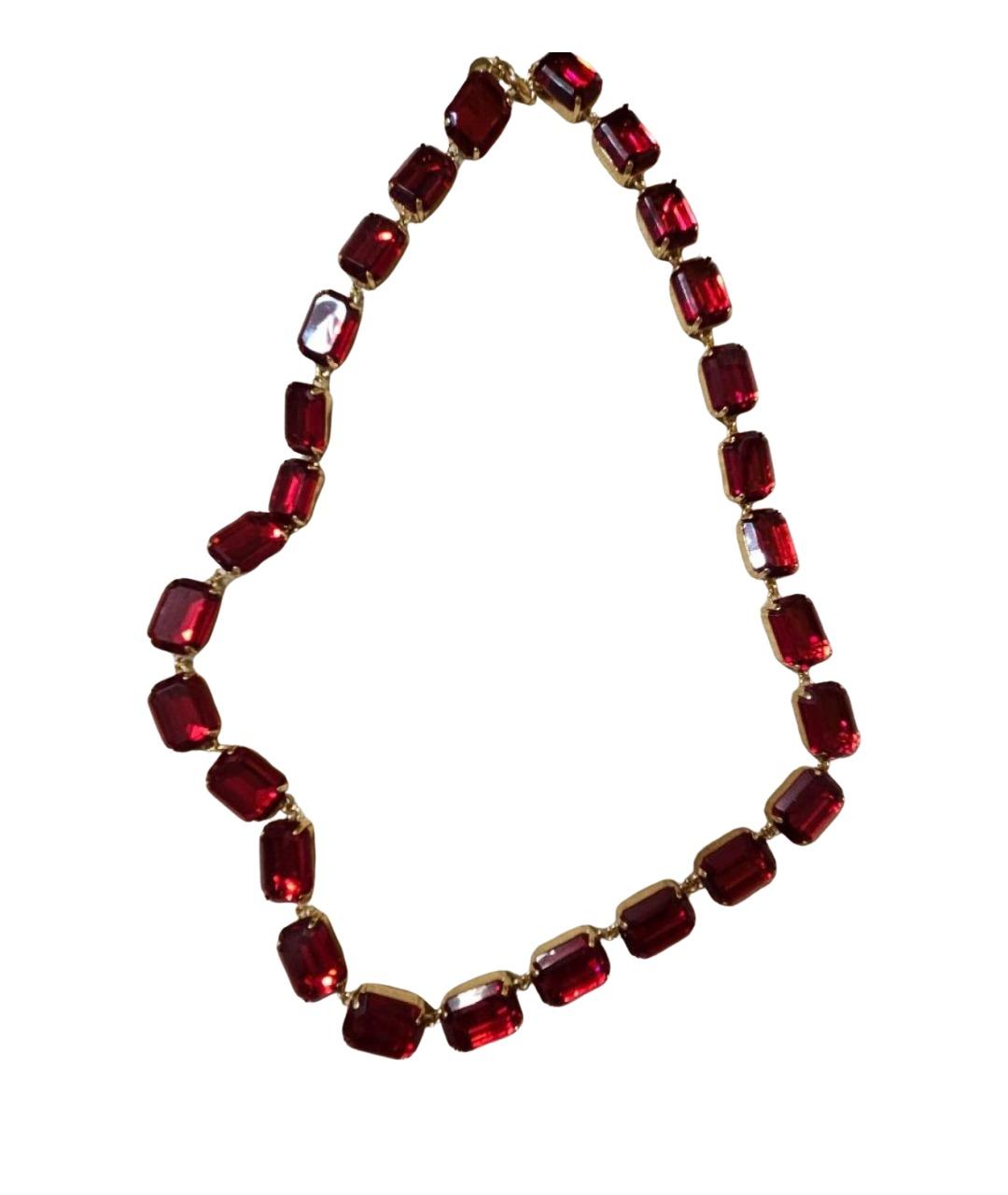 WEEKEND MAX MARA Красное металлическое колье, фото 1