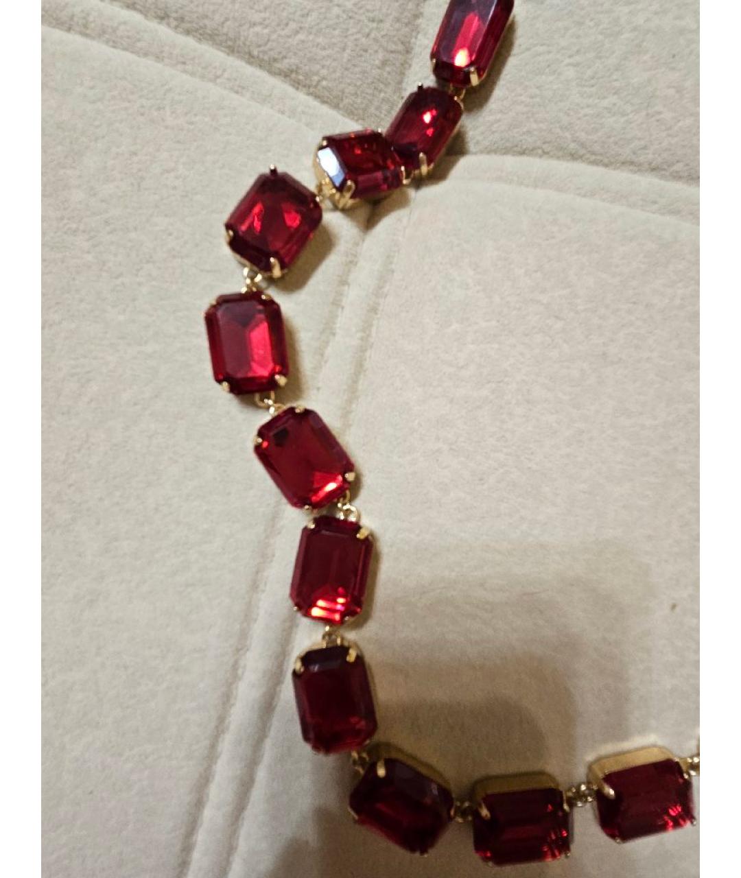 WEEKEND MAX MARA Красное металлическое колье, фото 5