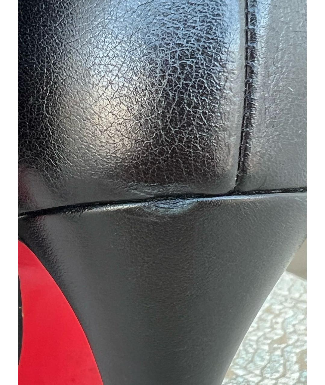 CHRISTIAN LOUBOUTIN Черные кожаные ботильоны, фото 7