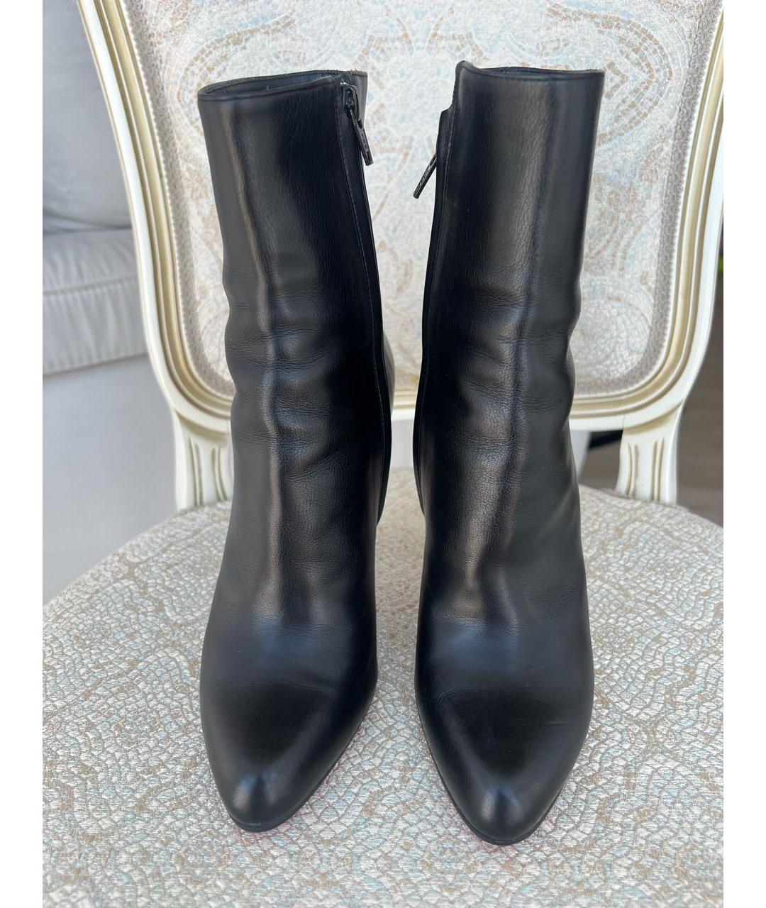 CHRISTIAN LOUBOUTIN Черные кожаные ботильоны, фото 2