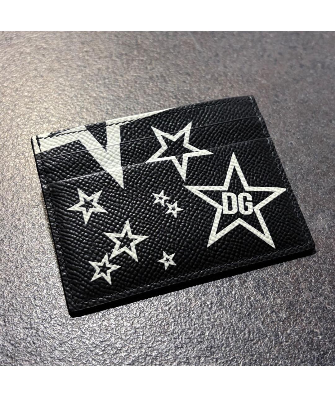 DOLCE&GABBANA Черный кожаный кардхолдер, фото 3