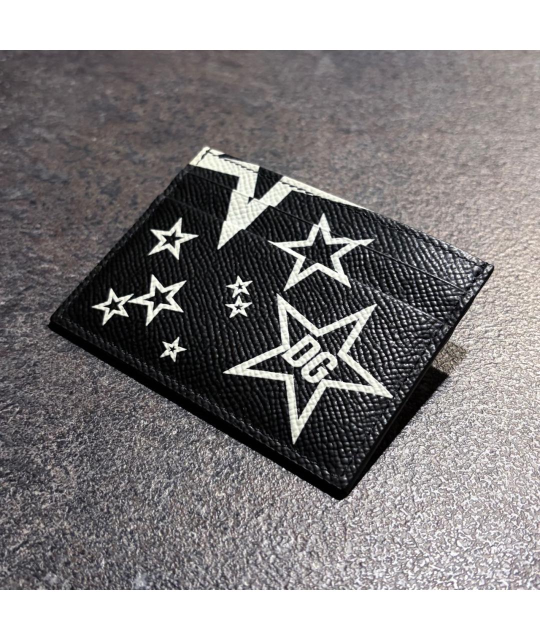 DOLCE&GABBANA Черный кожаный кардхолдер, фото 4