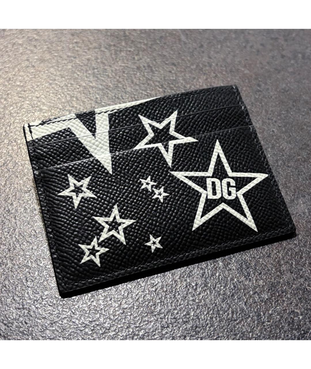 DOLCE&GABBANA Черный кожаный кардхолдер, фото 3