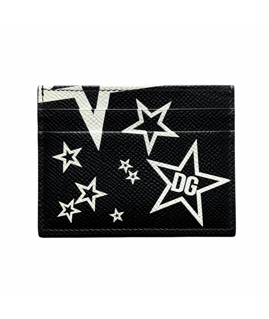 DOLCE&GABBANA Черный кожаный кардхолдер, фото 1