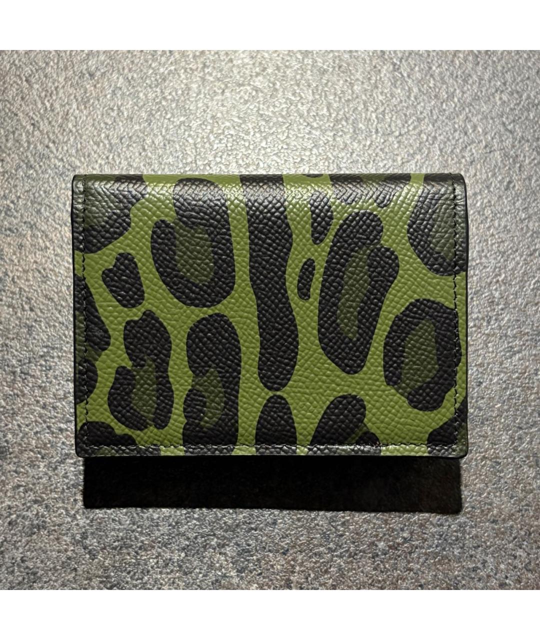 DOLCE&GABBANA Зеленый кожаный кардхолдер, фото 6