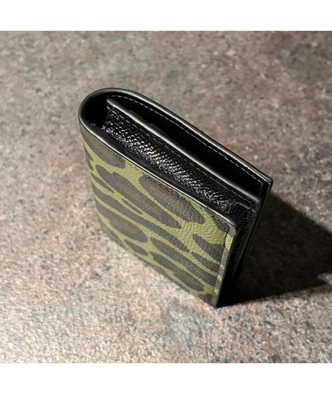 DOLCE&GABBANA Зеленый кожаный кардхолдер, фото 7