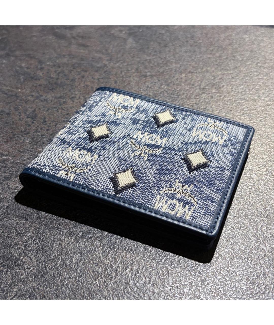 MCM Синий кожаный кошелек, фото 4