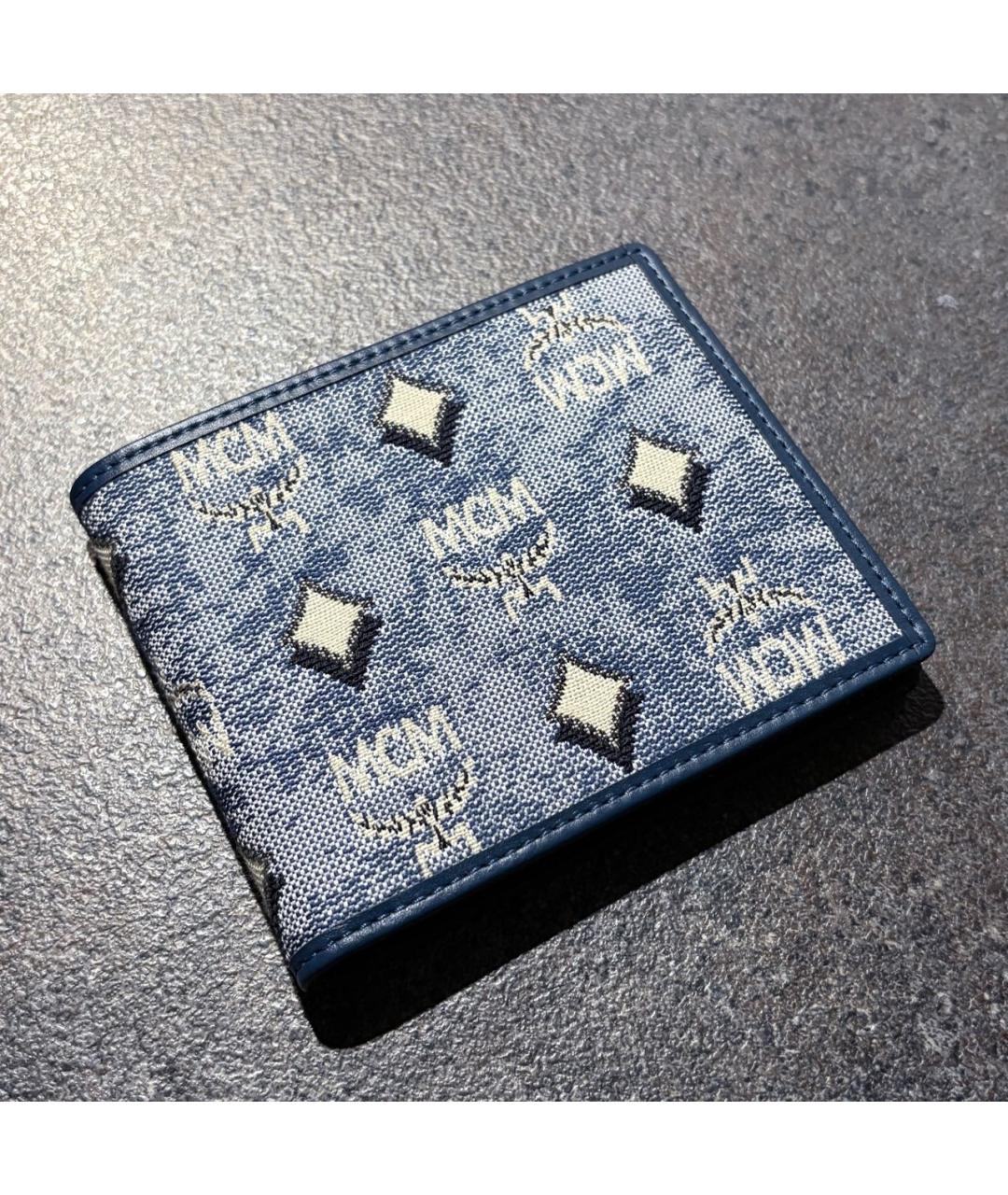 MCM Синий кожаный кошелек, фото 3