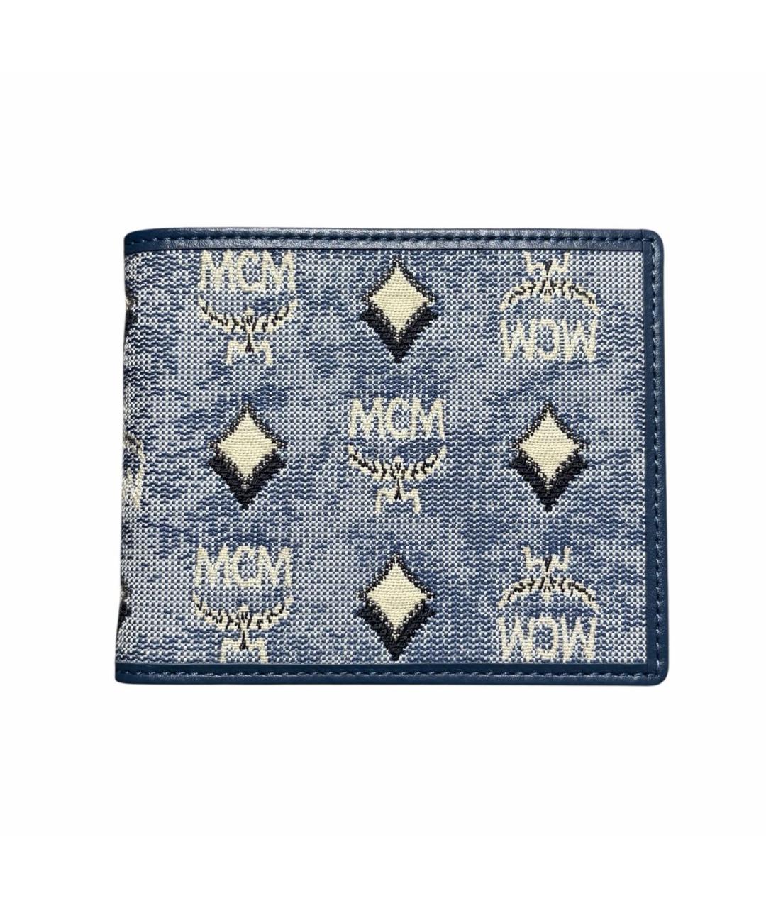 MCM Синий кожаный кошелек, фото 1