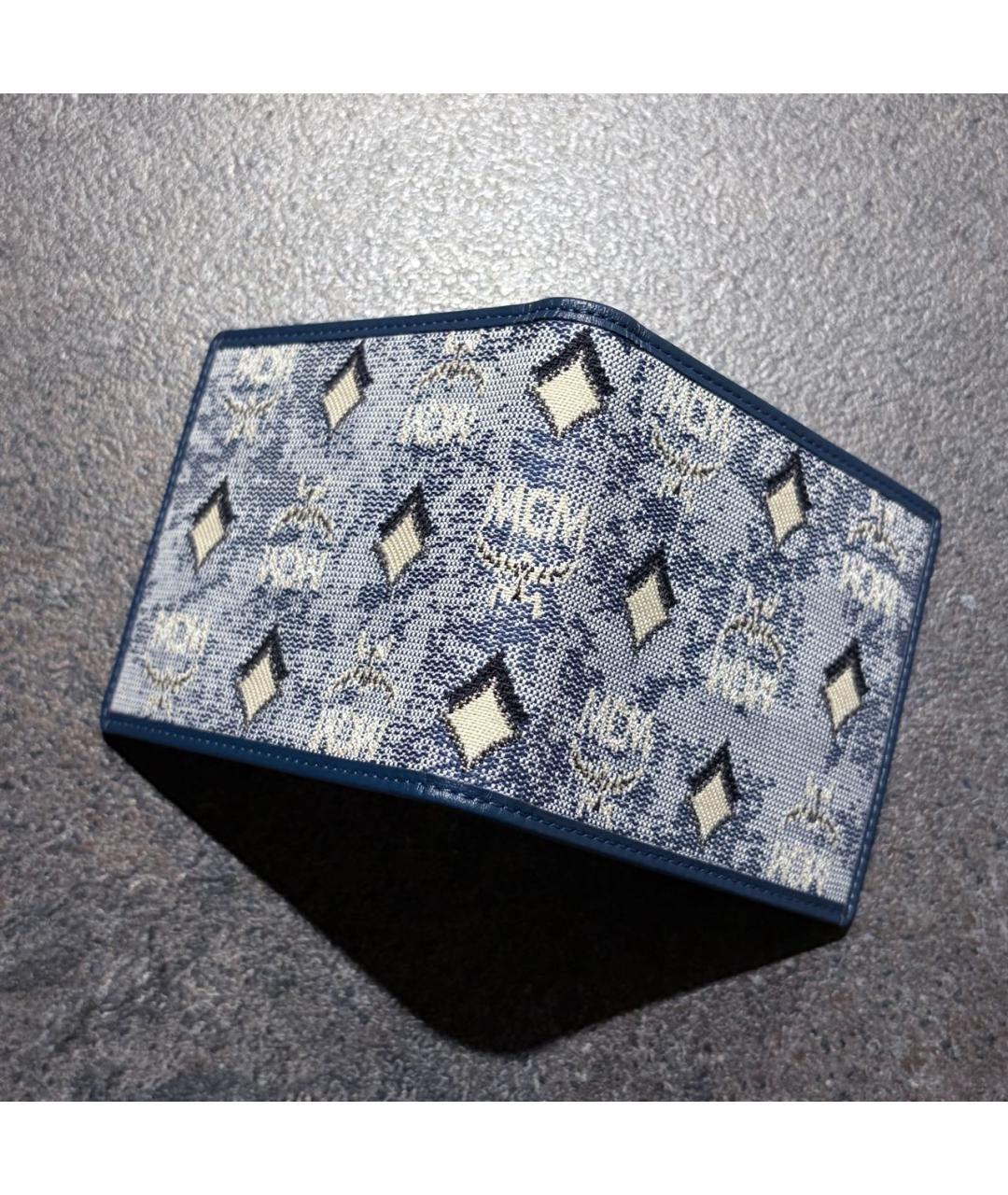 MCM Синий кожаный кошелек, фото 5