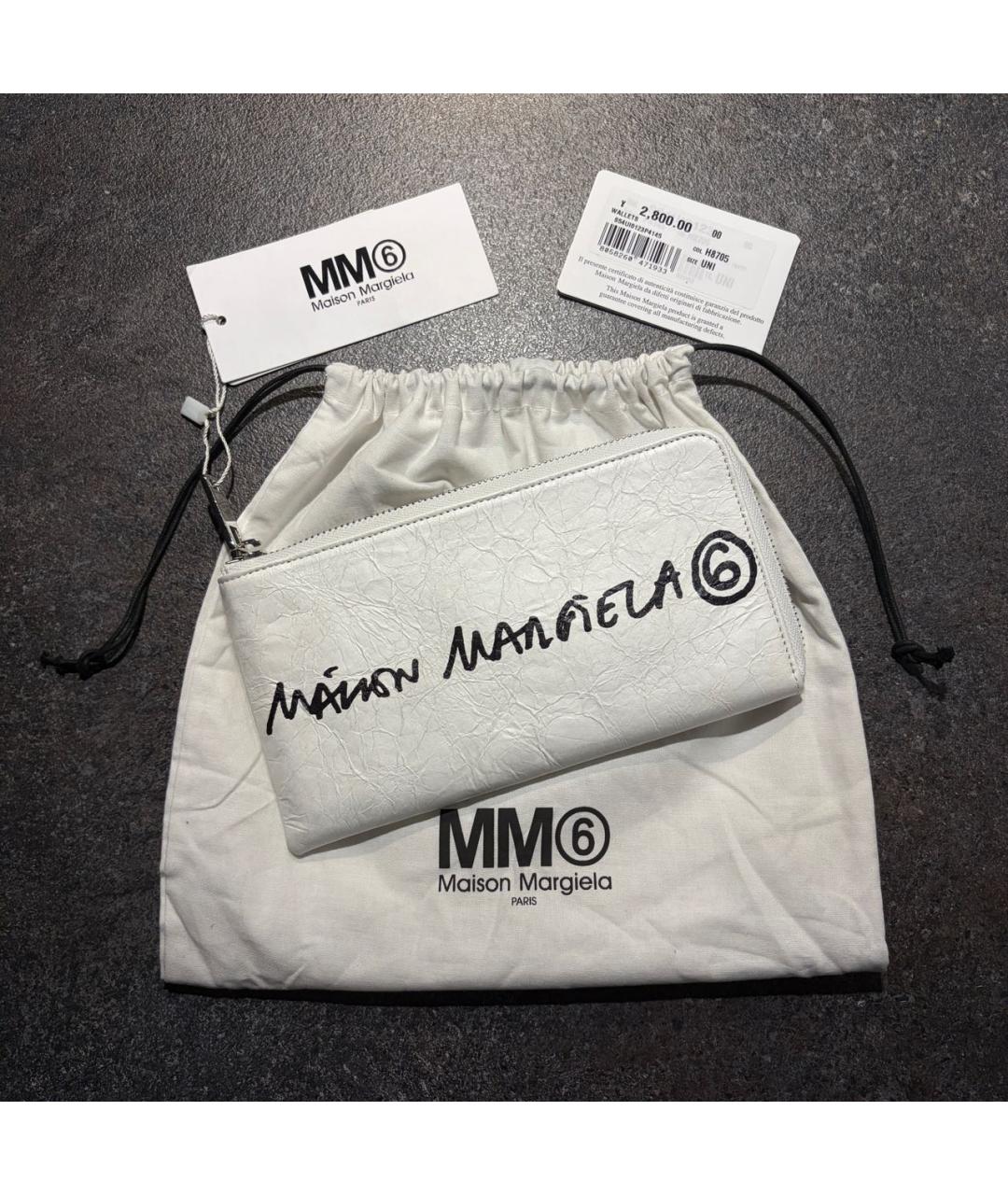 MM6 MAISON MARGIELA Белый кошелек из искусственной кожи, фото 2