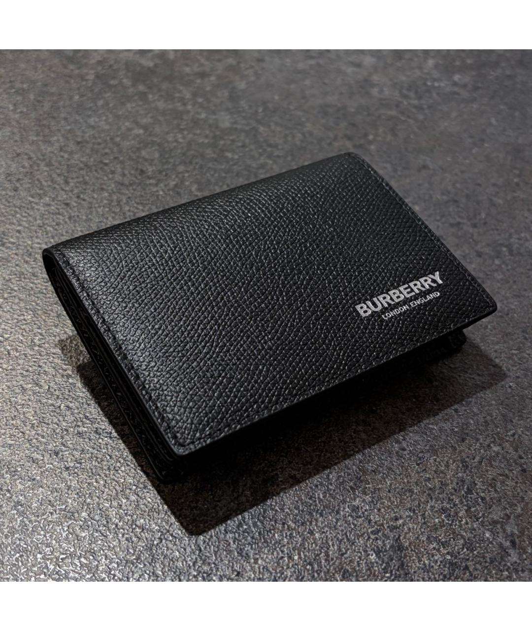 BURBERRY Черный кожаный кардхолдер, фото 2