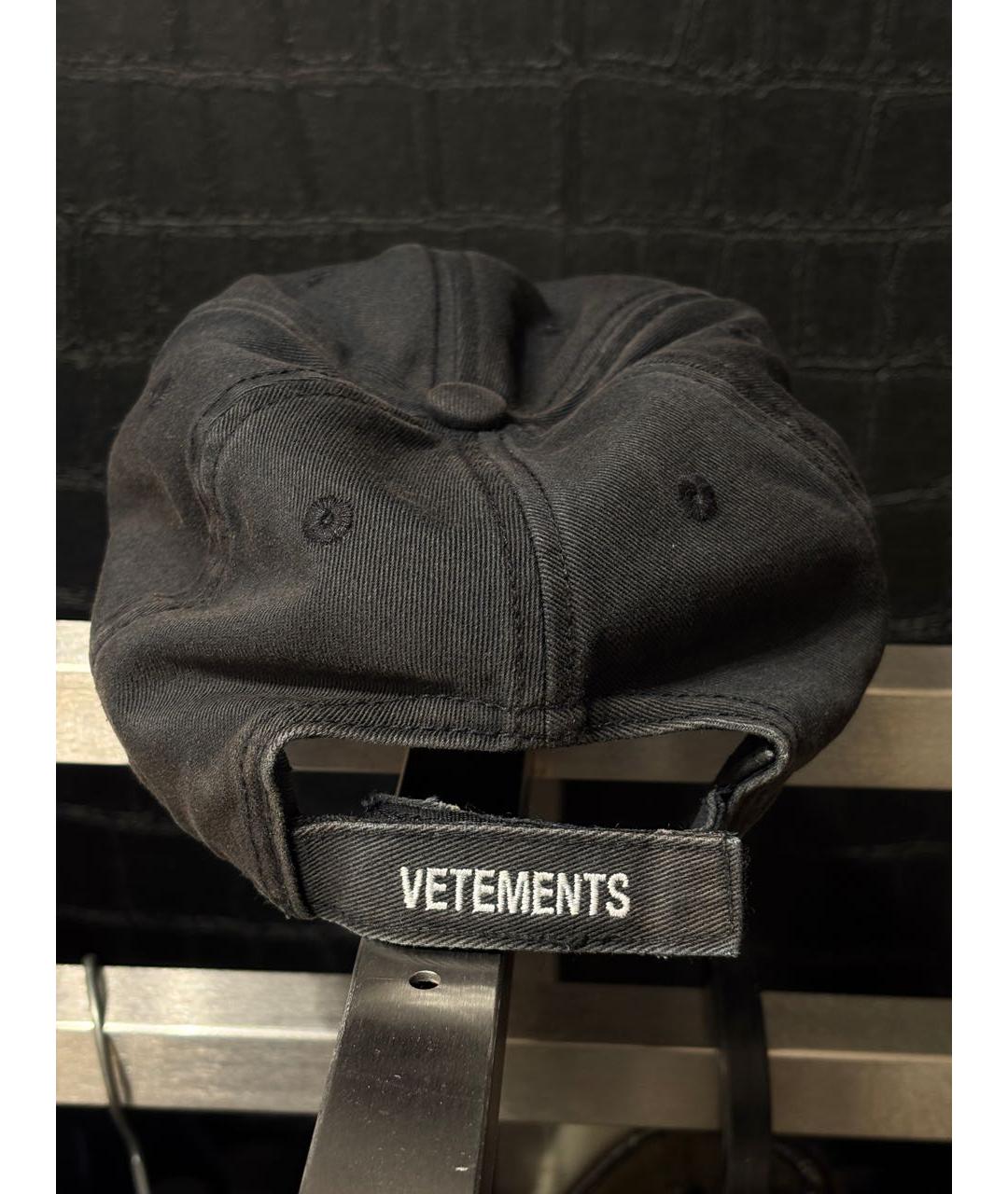 VETEMENTS Черная хлопковая кепка/бейсболка, фото 3