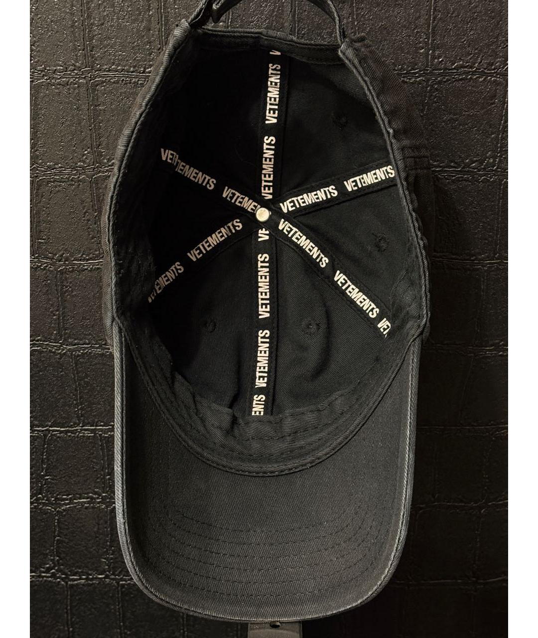 VETEMENTS Черная хлопковая кепка/бейсболка, фото 4