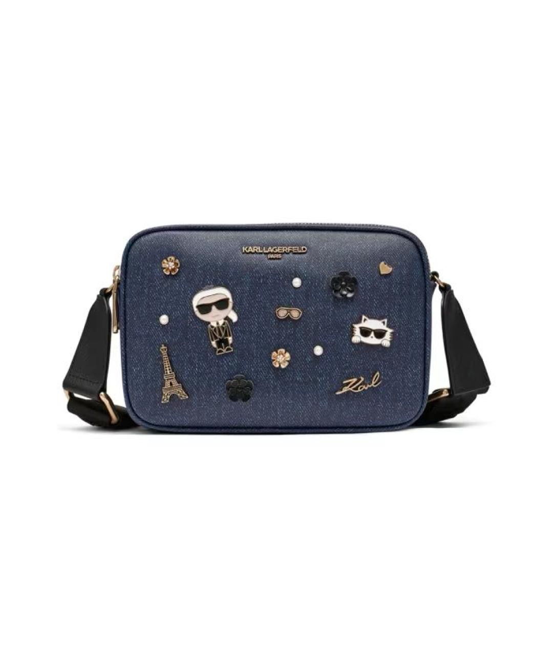 KARL LAGERFELD Темно-синяя сумка через плечо, фото 5