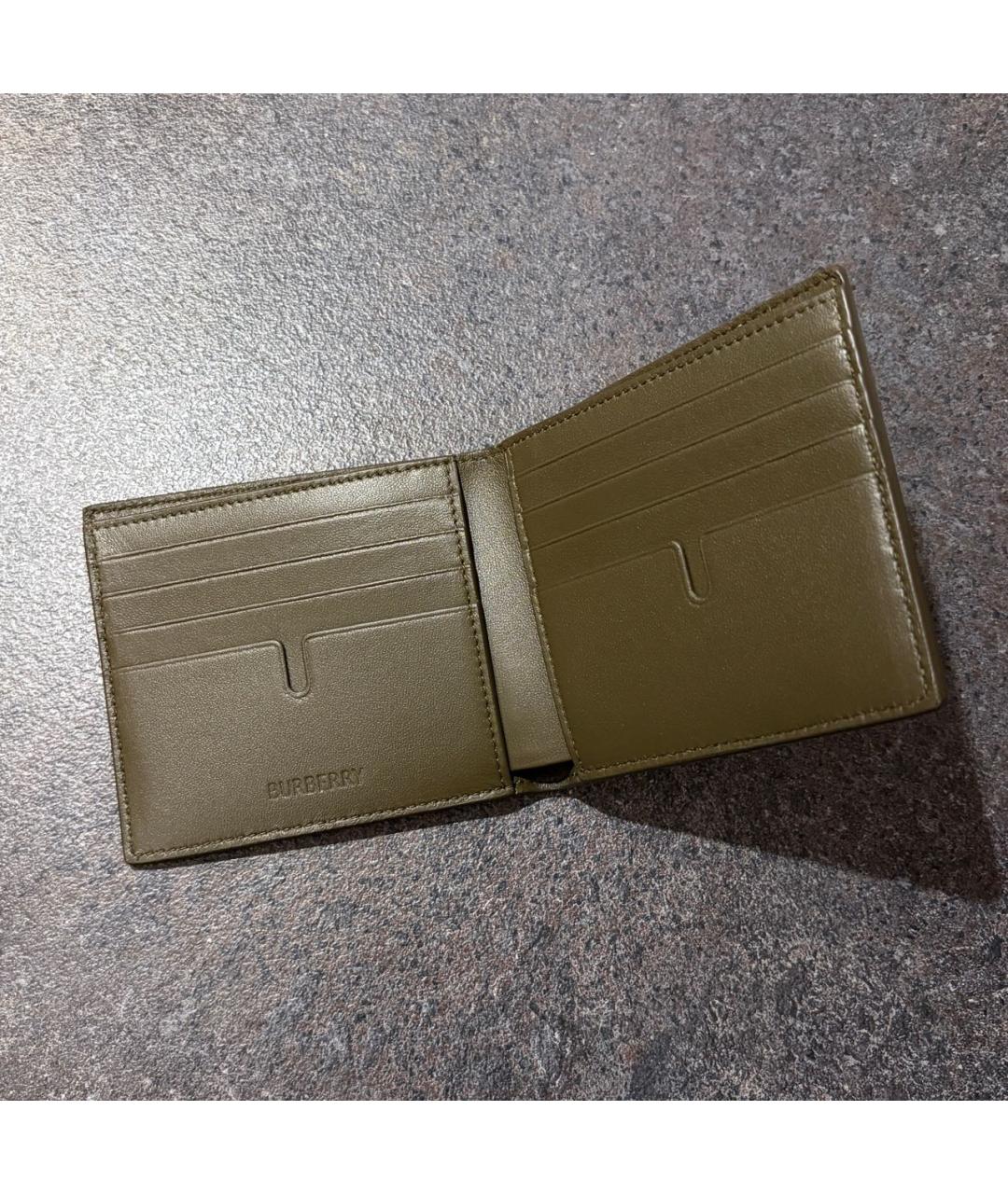 BURBERRY Бежевый кожаный кошелек, фото 5