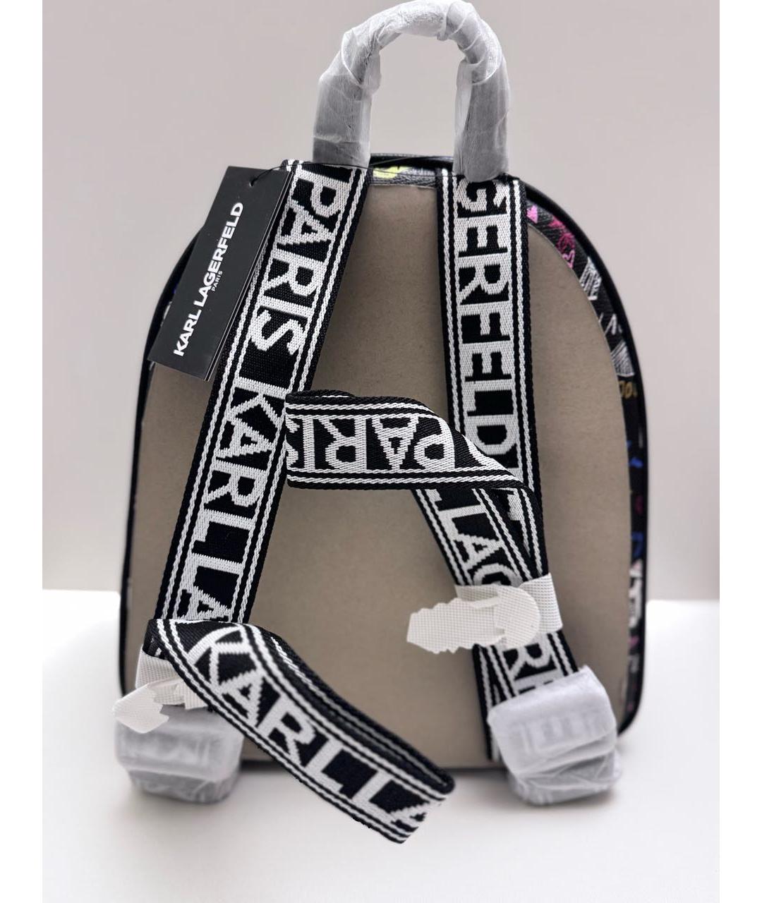 KARL LAGERFELD Черный кожаный рюкзак, фото 3