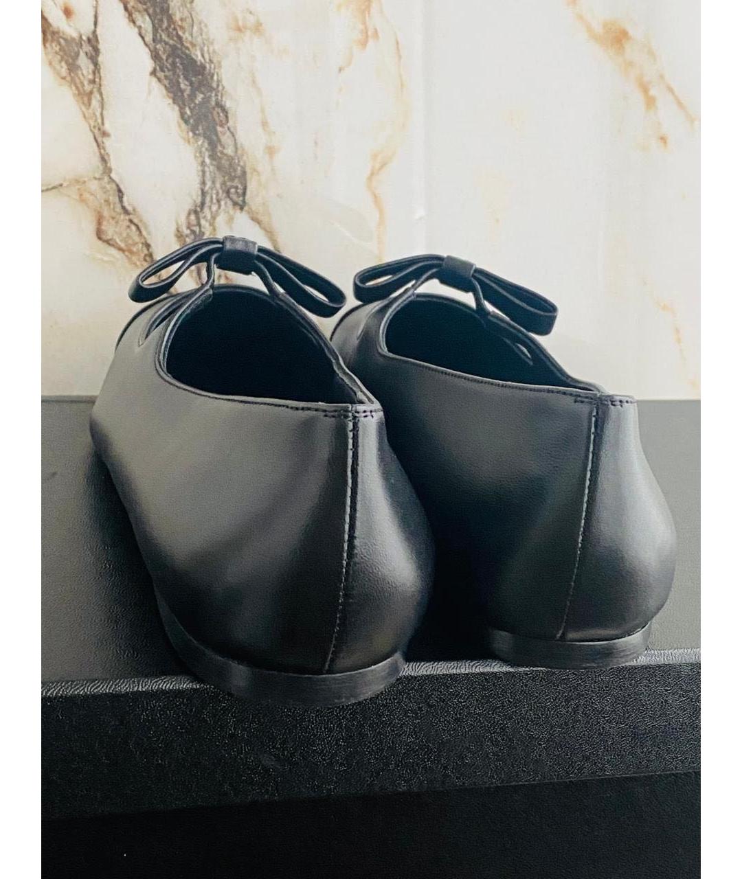 CHANEL Черные кожаные балетки, фото 4