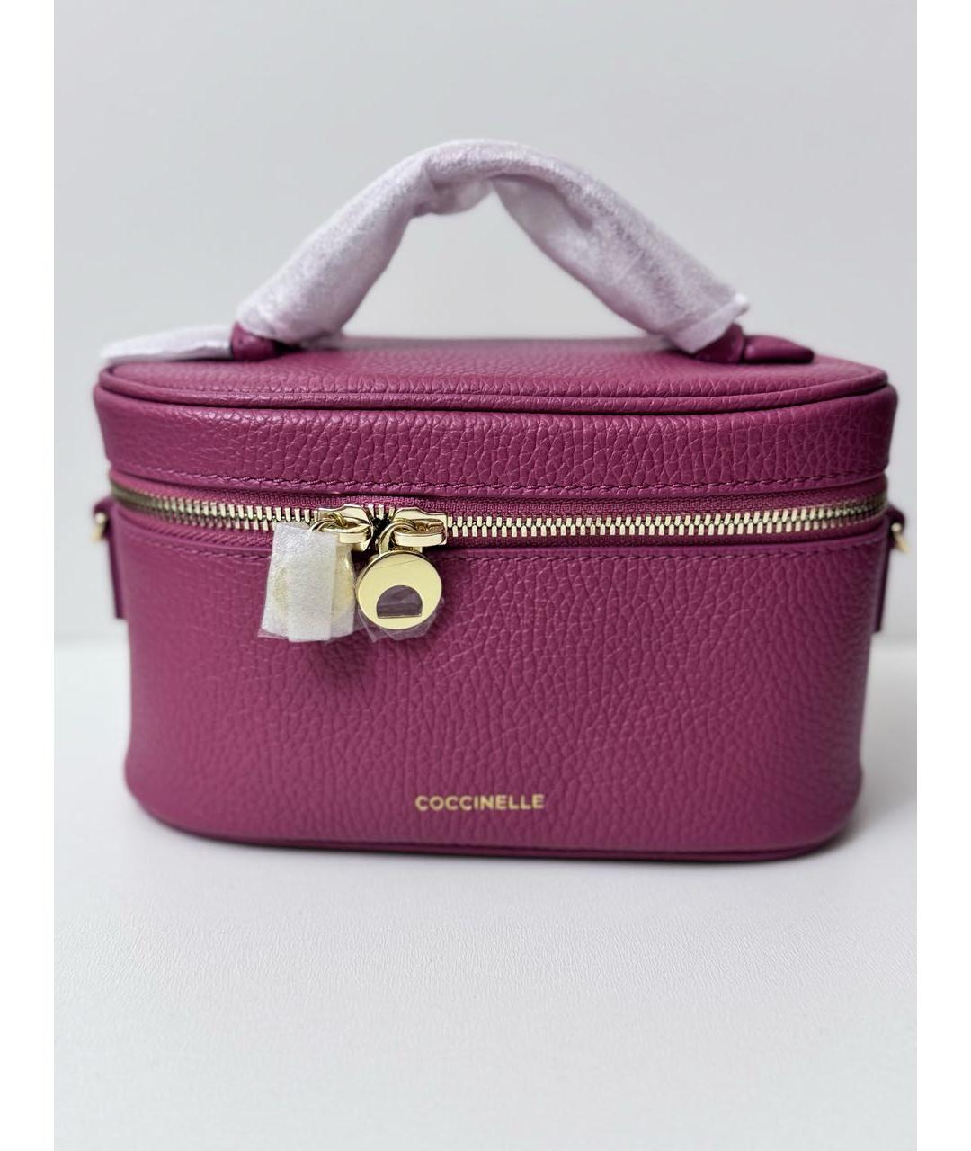 COCCINELLE Розовая кожаная сумка через плечо, фото 5