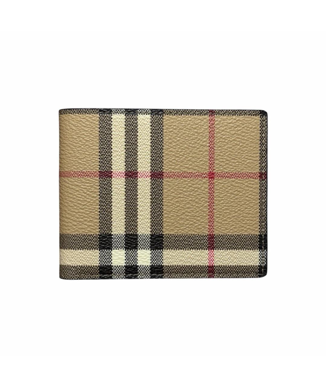 BURBERRY Бежевый кожаный кошелек, фото 7