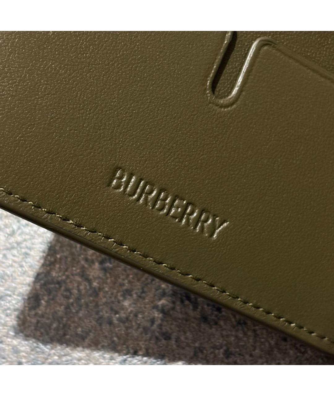 BURBERRY Коричневый кожаный кошелек, фото 7