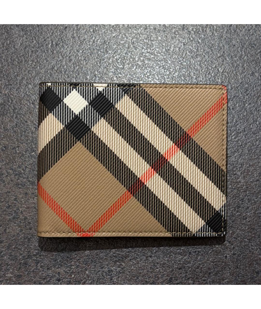 BURBERRY Коричневый кожаный кошелек, фото 2