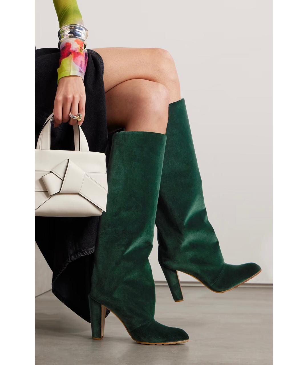 MANOLO BLAHNIK Зеленые сапоги, фото 2