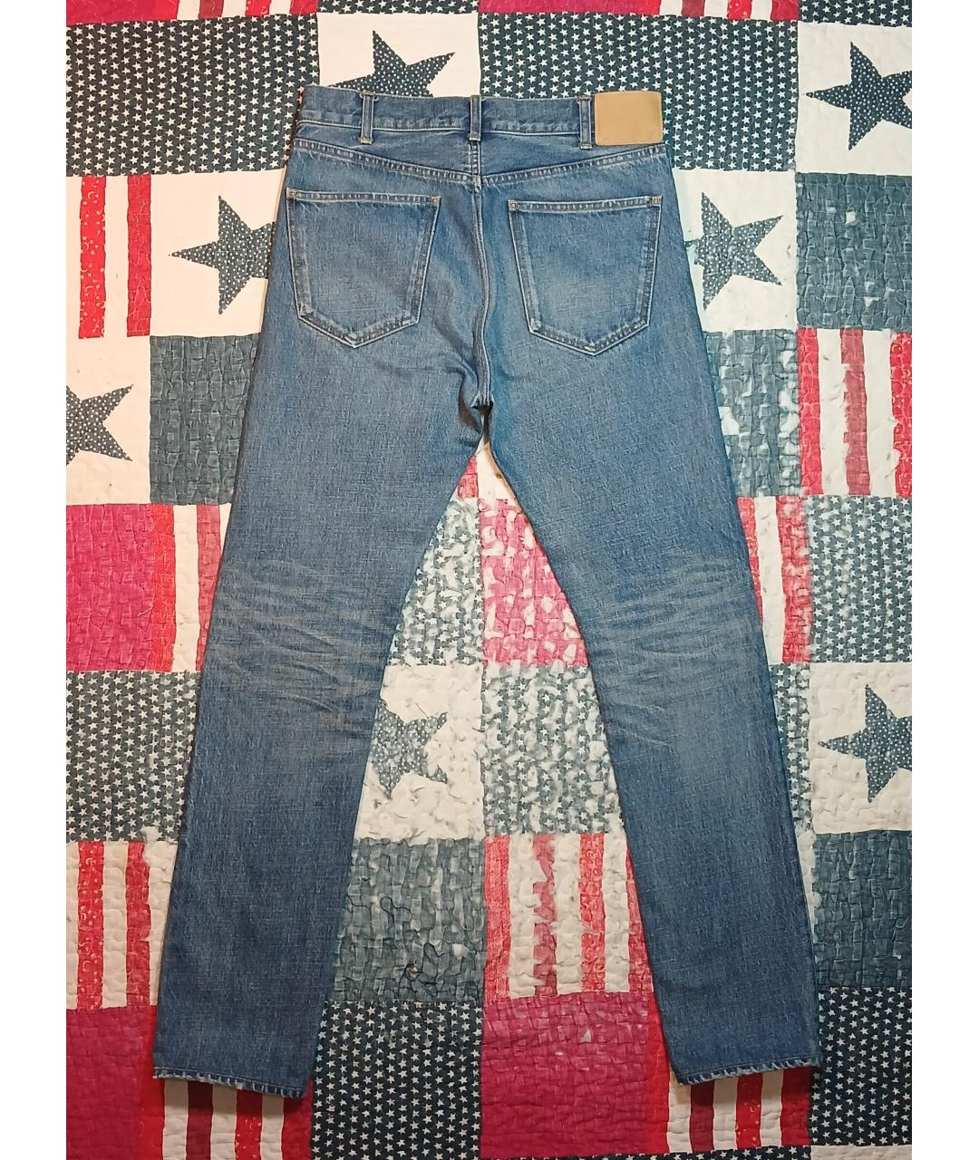 CELINE Синие хлопковые джинсы скинни, фото 2