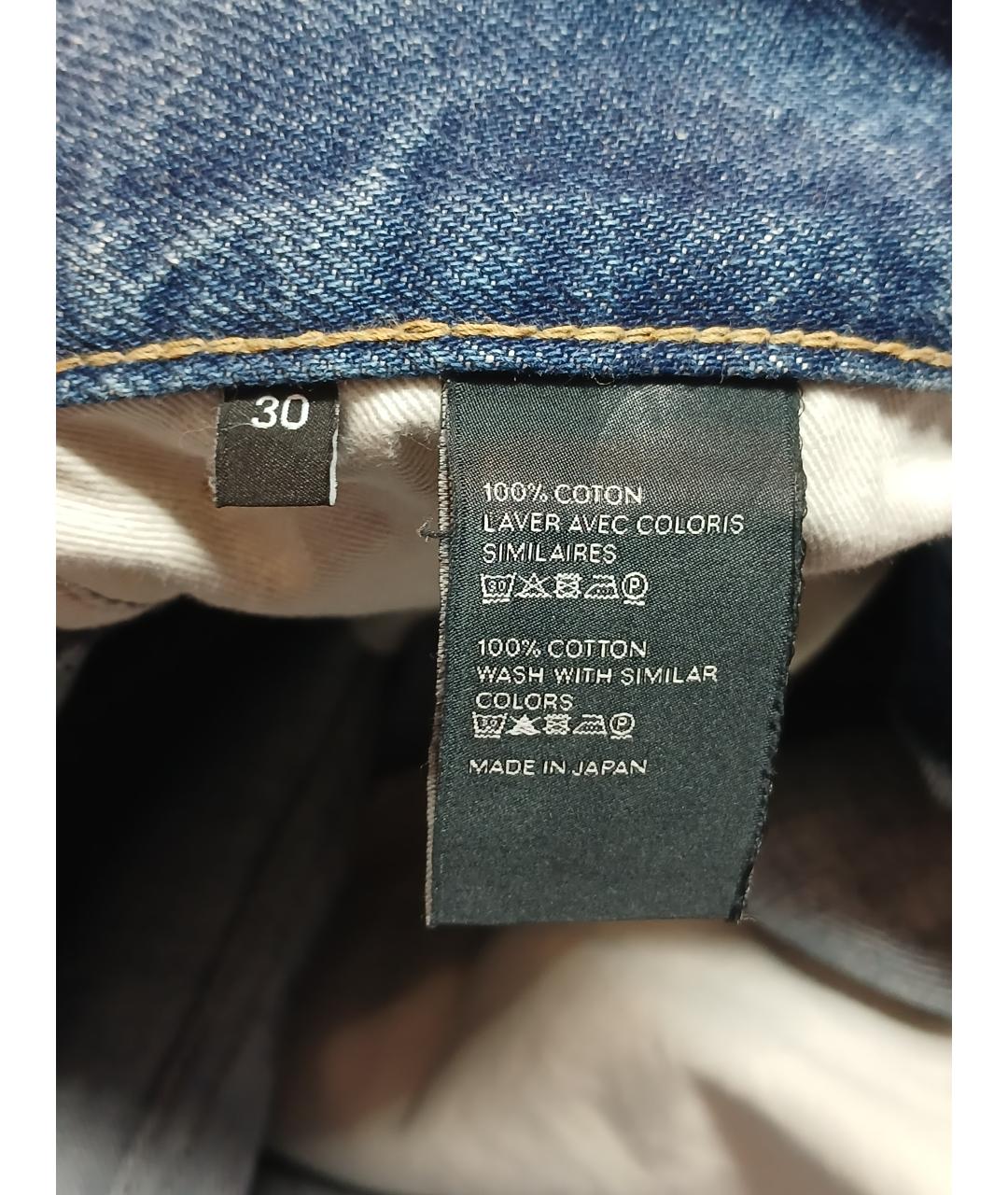 CELINE Синие хлопковые джинсы скинни, фото 5