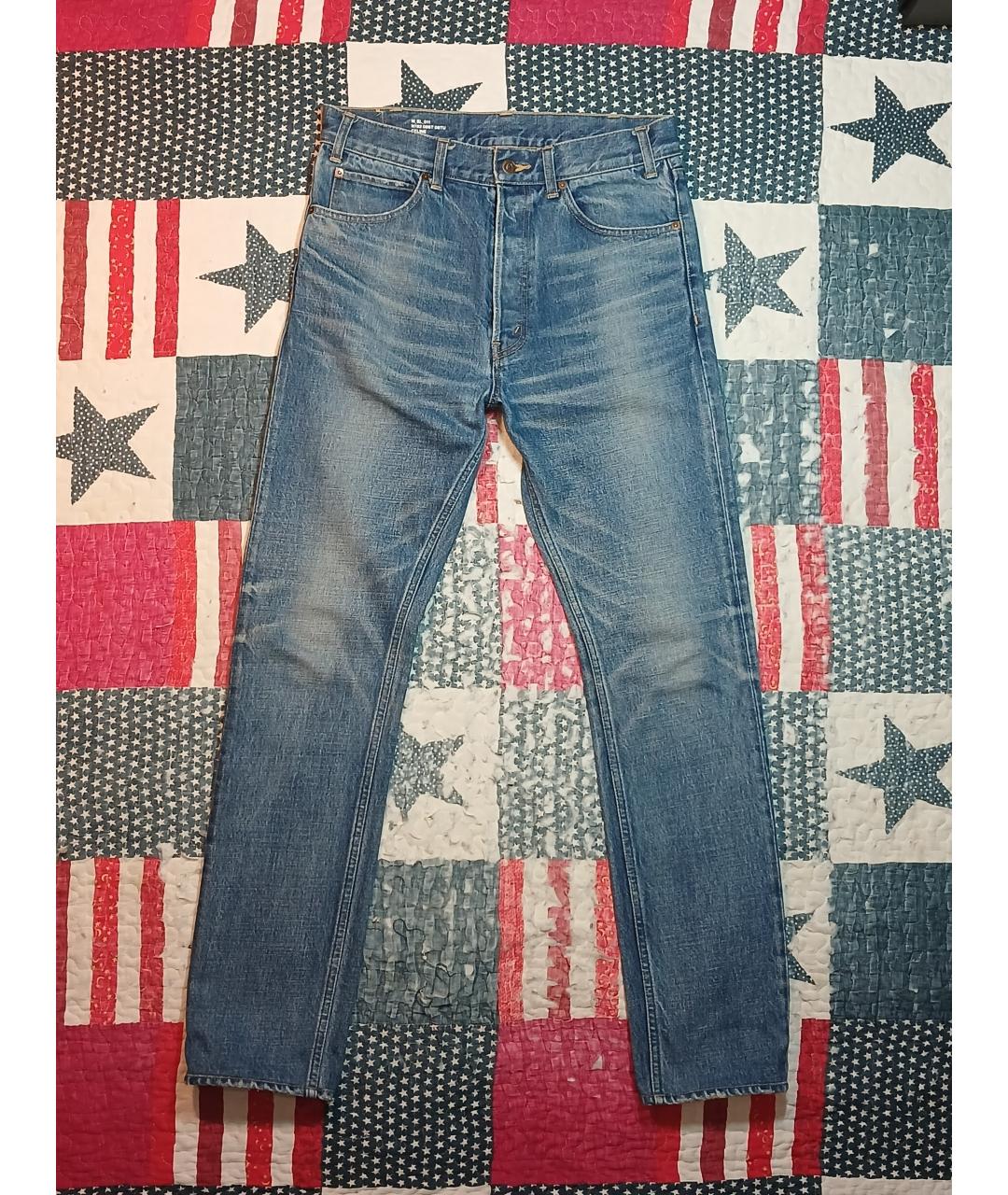 CELINE Синие хлопковые джинсы скинни, фото 7