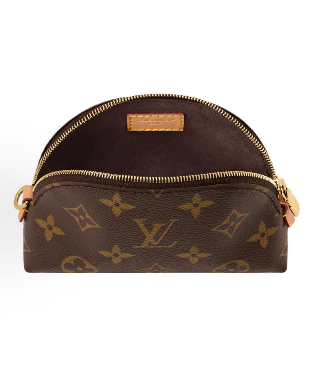 LOUIS VUITTON Коричневая косметичка, фото 4