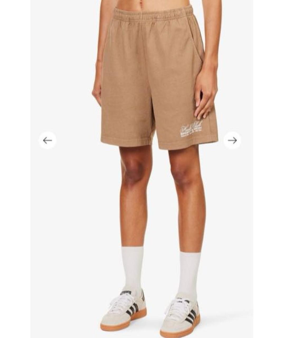 SPORTY AND RICH Бежевые хлопковые спортивные брюки и шорты, фото 5