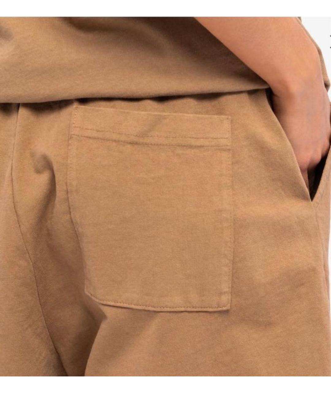 SPORTY AND RICH Бежевые хлопковые спортивные брюки и шорты, фото 3