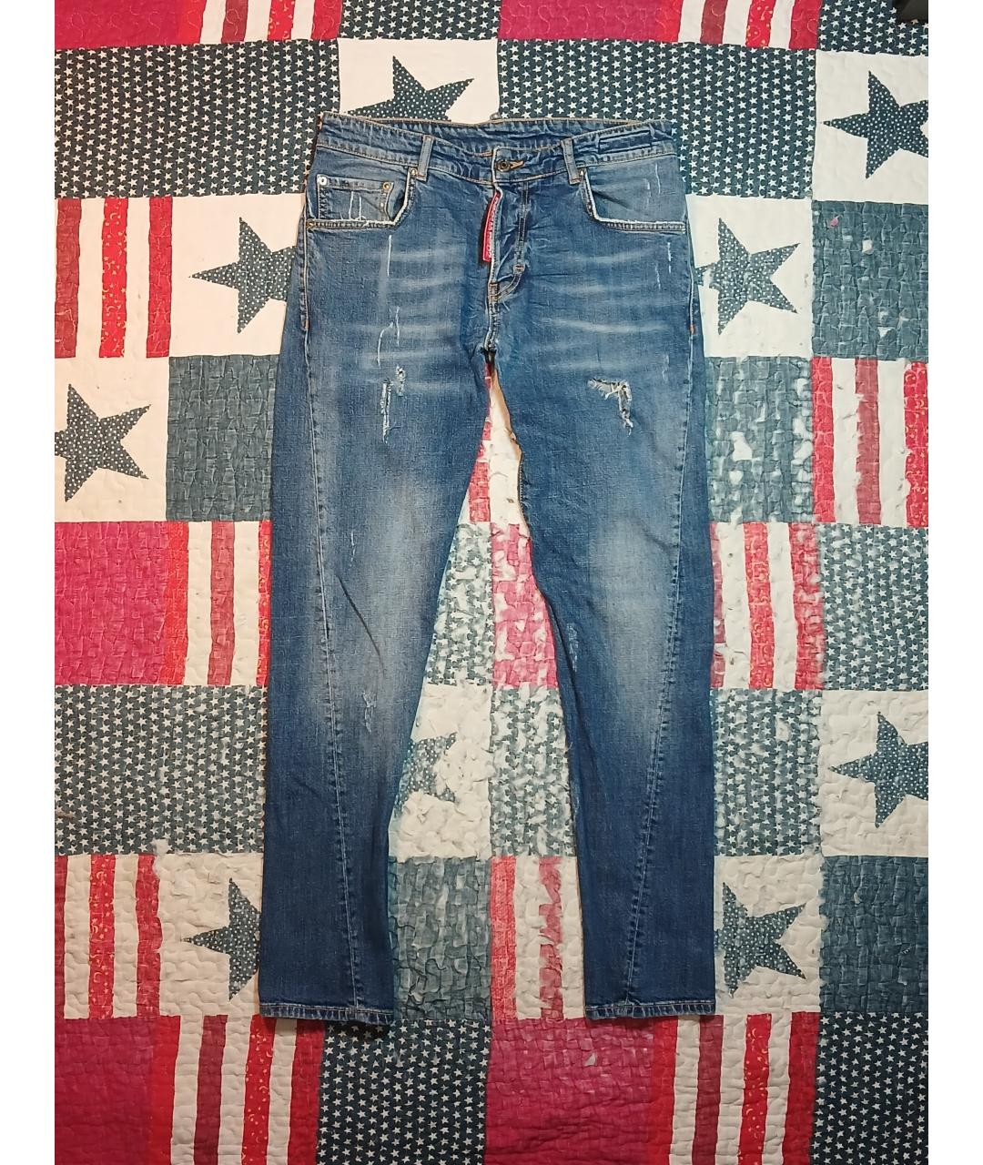 DSQUARED2 Синие хлопковые джинсы скинни, фото 7