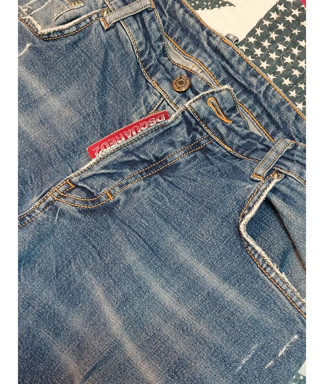 DSQUARED2 Синие хлопковые джинсы скинни, фото 3