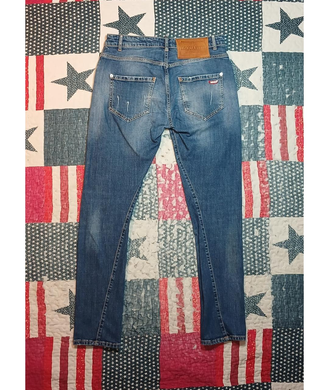 DSQUARED2 Синие хлопковые джинсы скинни, фото 2