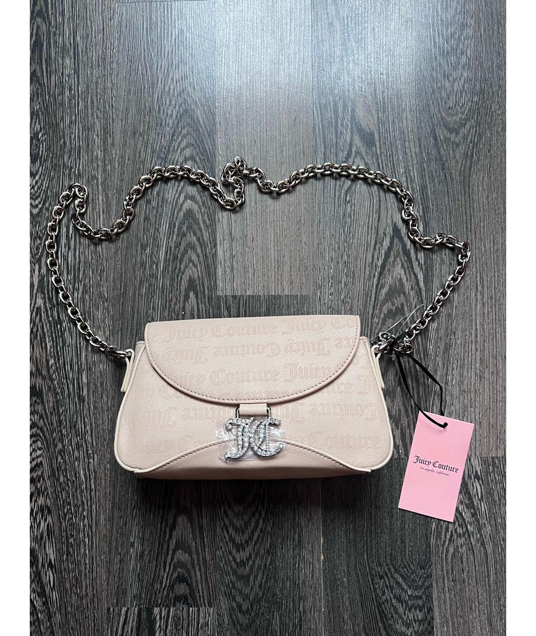 JUICY COUTURE Бежевая сумка через плечо из искусственной кожи, фото 8