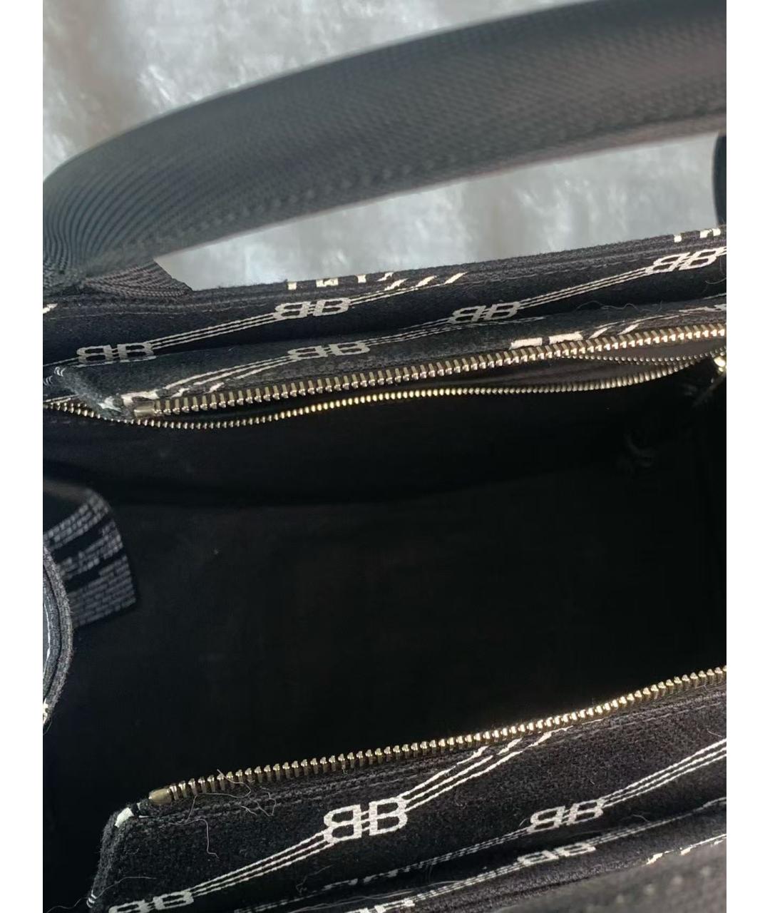 BALENCIAGA Черная кожаная сумка через плечо, фото 5